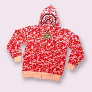 BAPE Shark Camo Zip Through Hoodie